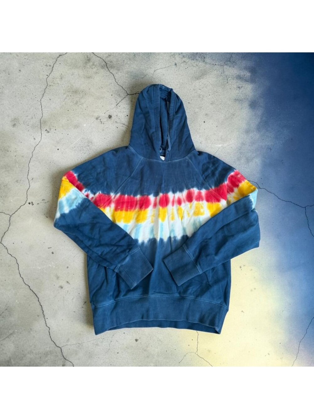 SPIRITUAL GANGSTER Tie Dye Hoodie Sweatshirt Size Medium